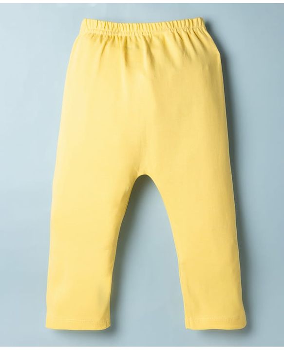 Babyhug Disney Interlock Knit Full Length Striped Diaper Legging With Winnie the Pooh Graphic Pack of 2 - Yellow & White