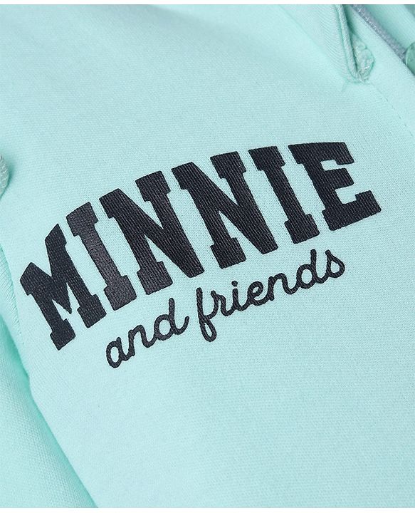 Babyhug Interlock Knit Full Sleeves Sleep Suit with Minnie & Friends Pack of 2 - White & Sea Green