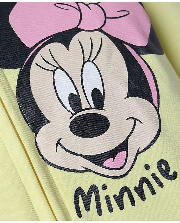 Babyhug Interlock Knit Full Sleeves Sleep Suit with Minnie & Friends Pack of 2 - Plum & Yellow