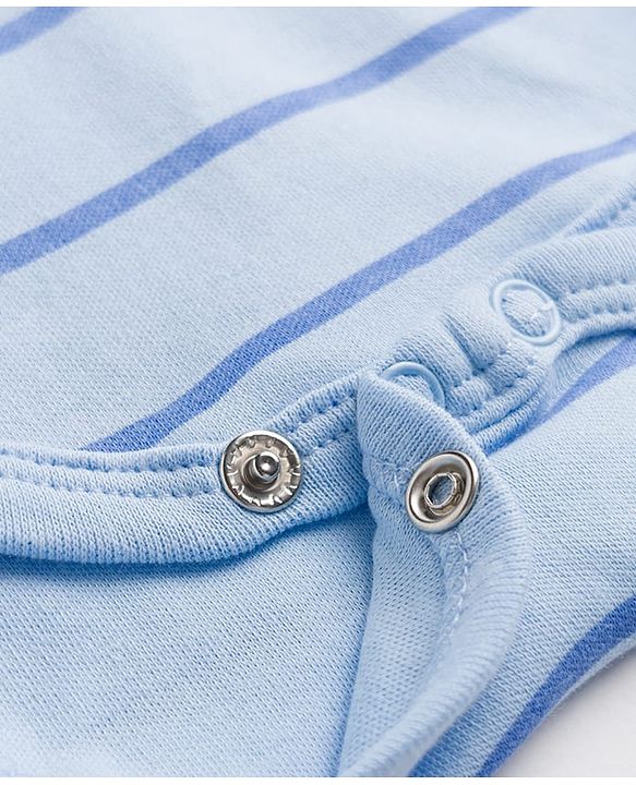 Babyhug 100% Cotton Interlock Knit Half Sleeves Polo Collar Cub Printed Onesie - Multicolour