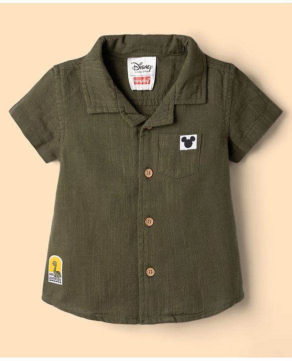 Babyhug Disney Half Sleeves Shirt & Shorts Set With T-Shirt & Mickey Mouse Graphics - Multicolor