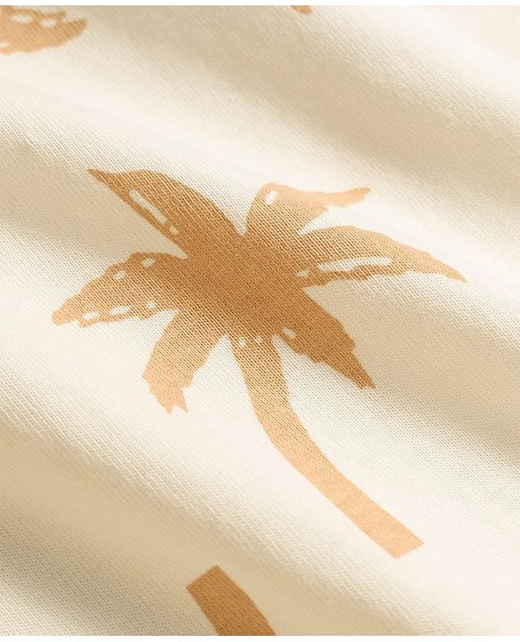 Babyhug Cotton Knit Half Sleeves Palm Tree Printed T-Shirt - Multicolor