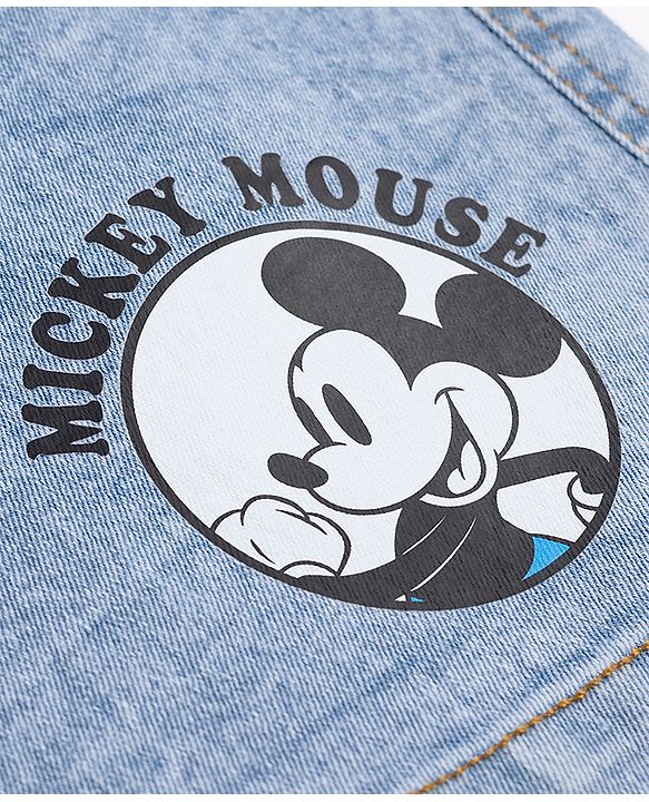 Pine Kids Disney 100% Cotton Knit T-Shirt & Shorts Set With Mickey Mouse & Friends Graphic - Orange