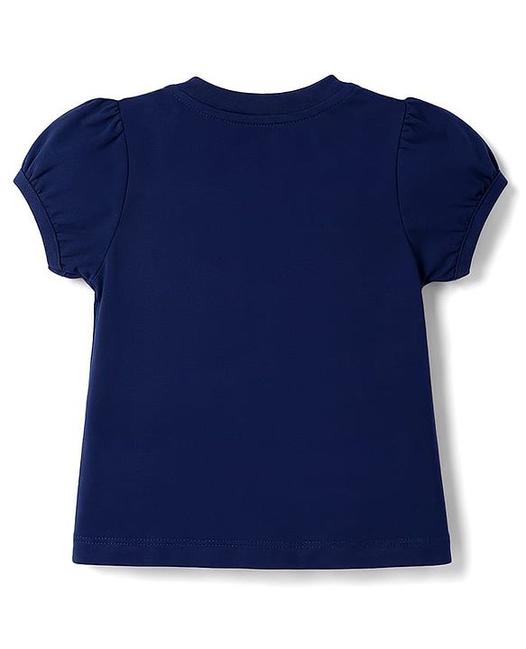 Babyhug Cotton Knit Half Sleeves Beach Theme Printed T-Shirt - Navy Blue