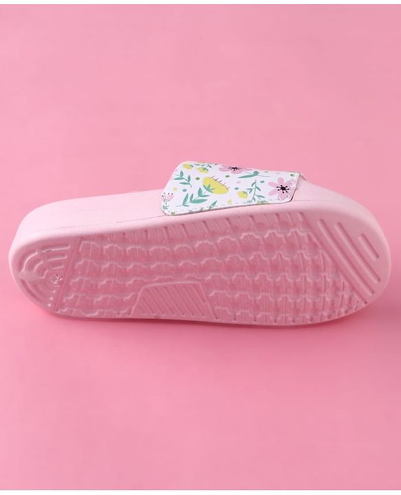 Pine Kids Floral Printed Flip Flop - Pink