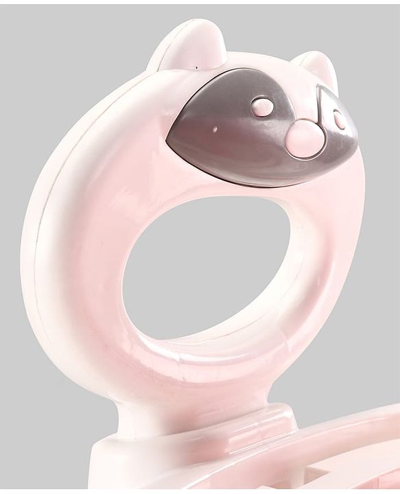 Babyhug 2-in-1 Baby Walker & Push Walker With Musical Play Tray - Pink| Soft Cushion Seat| Compact Fold| Caster Wheels| Adjustable Height| Removable Activity Tray| Toy for 9+ months| Gifting Option