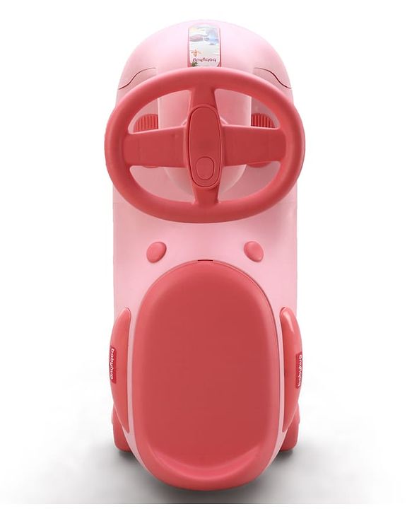 Babyhug Kids Twister Swing Car With LED Lights & Music - Pink| Smooth PU Wheels| Encourages Active Play| Built for Rough Play| Easy to Handle| Sport Gift for 3 to 8 yrs Boys & Girls| Comfortable Seat