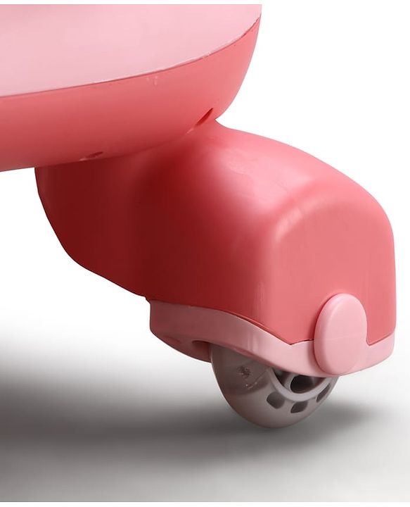 Babyhug Kids Twister Swing Car With LED Lights & Music - Pink| Smooth PU Wheels| Encourages Active Play| Built for Rough Play| Easy to Handle| Sport Gift for 3 to 8 yrs Boys & Girls| Comfortable Seat