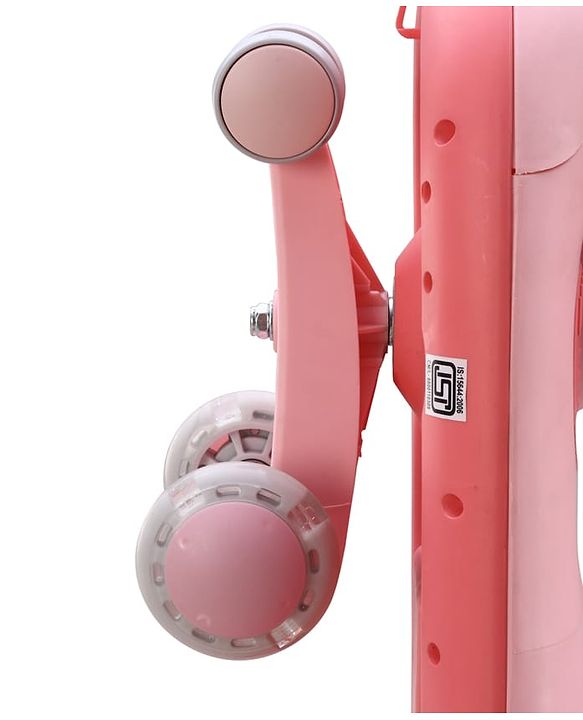 Babyhug Kids Twister Swing Car With LED Lights & Music - Pink| Smooth PU Wheels| Encourages Active Play| Built for Rough Play| Easy to Handle| Sport Gift for 3 to 8 yrs Boys & Girls| Comfortable Seat