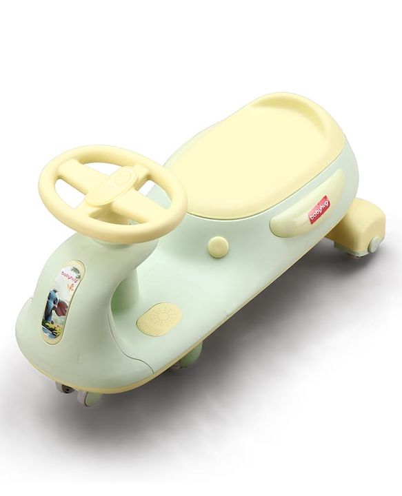 Babyhug Kids Twister Swing Car With LED Lights & Music - Pink| Smooth PU Wheels| Encourages Active Play| Built for Rough Play| Easy to Handle| Sport Gift for 3 to 8 yrs Boys & Girls| Comfortable Seat
