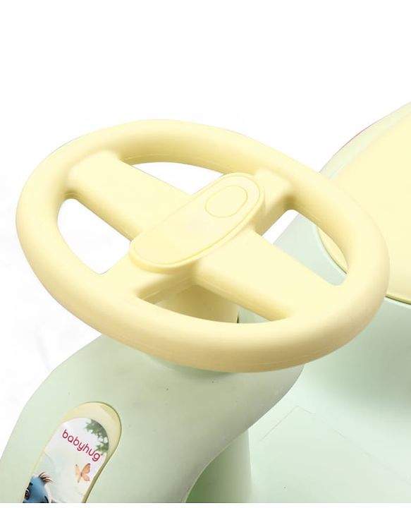Babyhug Kids Twister Swing Car With LED Lights & Music - Pink| Smooth PU Wheels| Encourages Active Play| Built for Rough Play| Easy to Handle| Sport Gift for 3 to 8 yrs Boys & Girls| Comfortable Seat