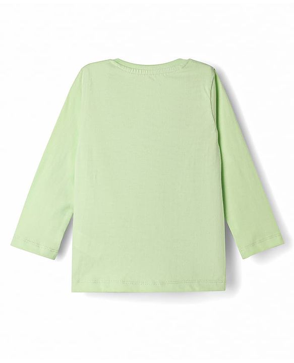 Babyhug Disney Single Jersey Knit Full Sleeves T-Shirt Payjama Nightsuit with Micky Mouse Graphics  - Limegreen & Lavender