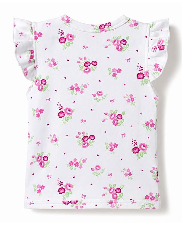 Babyhug 100% Cotton Interlock Woven Sleeveless Jhablas with Hearts & Floral Print Pack Of 3 - Pink White & Green