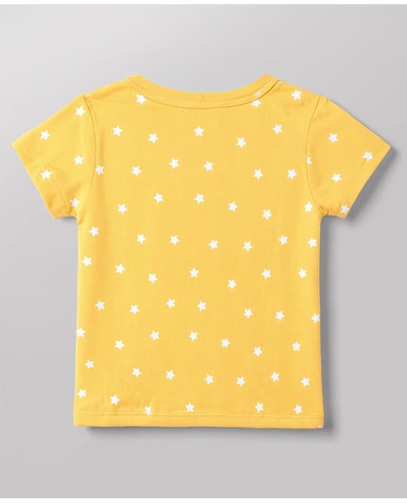 Babyhug 100% Cotton Interlock Knit Half Sleeves Striped Jhablas with Vehicle & Star Print Pack Of 3 - White Green & Yellow