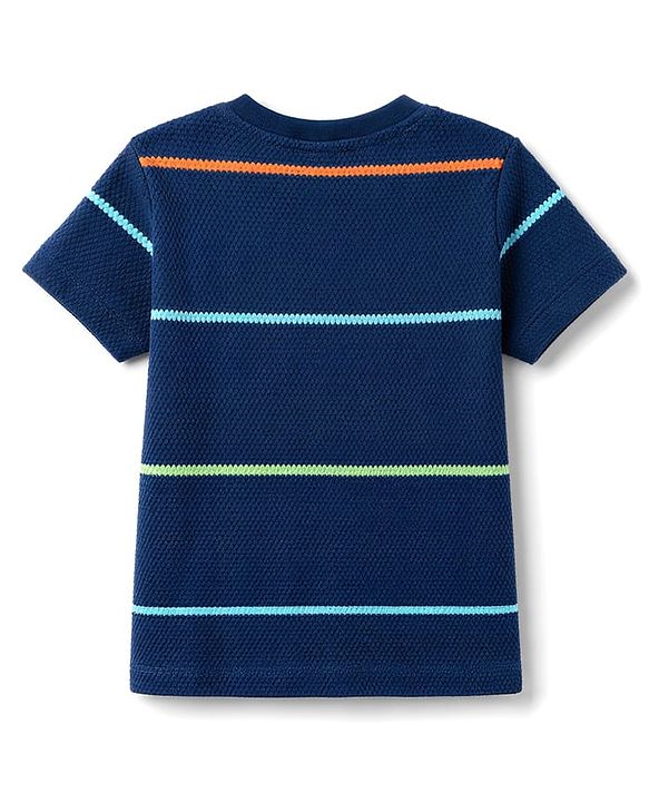 Babyhug Cotton Knit T-Shirt Half Sleeves with Graphics Multi Color 6-9 Months