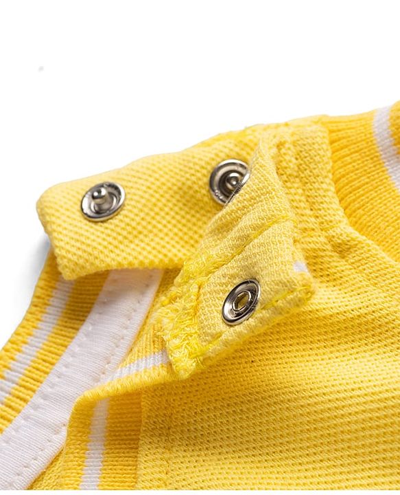 Babyhug 100% Cotton Knit Sleeveless Tank T-Shirt with Text Graphics - Yellow