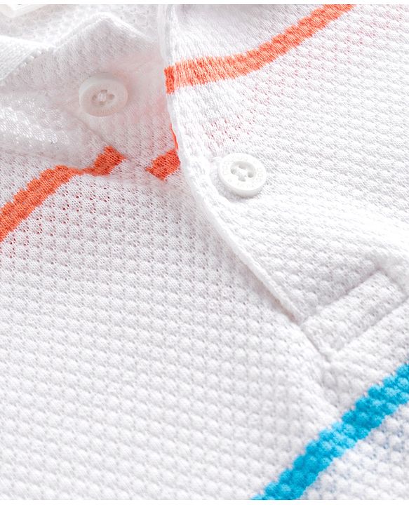 Babyhug Cotton Knit Polo T-Shirt with Half Sleeves and Graphic Print Multi Color 12-18 Months