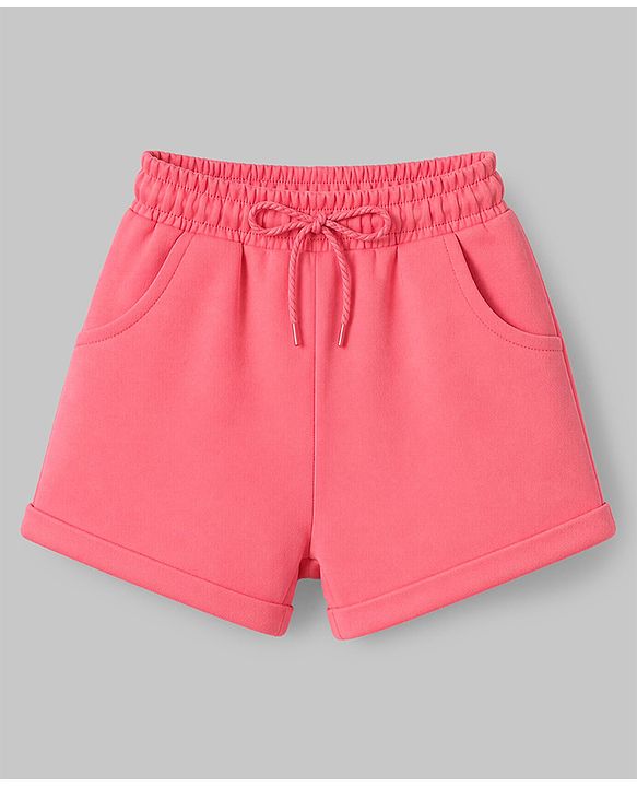 Babyhug 100% Cotton Single Jersey Knit Sleeveless Top & Shorts With Watermelon Embroidery - Green & Pink