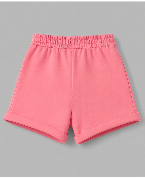 Babyhug 100% Cotton Single Jersey Knit Sleeveless Top & Shorts With Watermelon Embroidery - Green & Pink