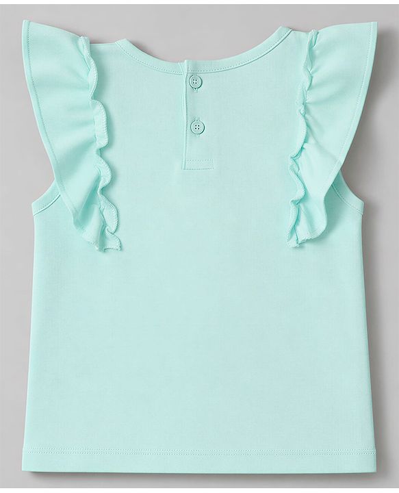 Babyhug 100% Cotton Single Jersey Knit Sleeveless Top & Shorts With Watermelon Embroidery - Green & Pink