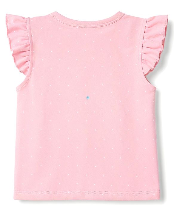Babyhug 100% Cotton Interlock Knit Frill Sleeves Stripe & Floral Printed Front Open Jhablas Pack of 3 - Pink Red & Navy