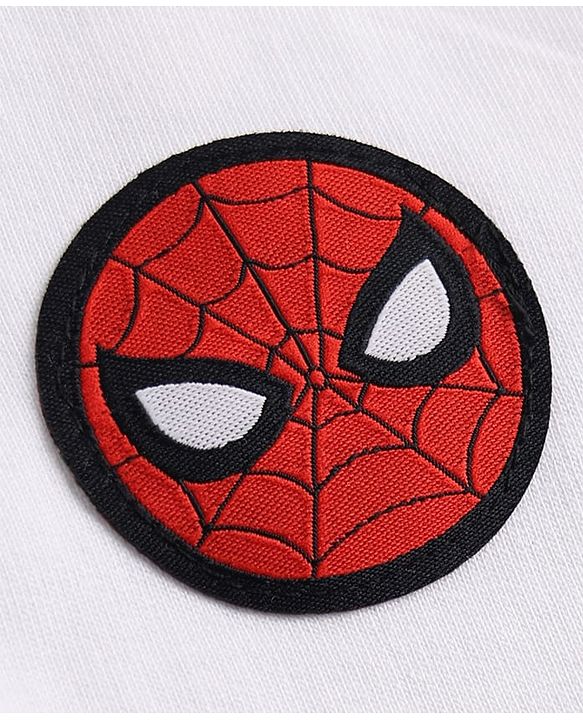 Pine Kids Marvel Terry Knit Full Length Jogger Style Lounge Pant With Spider Man Graphics - White