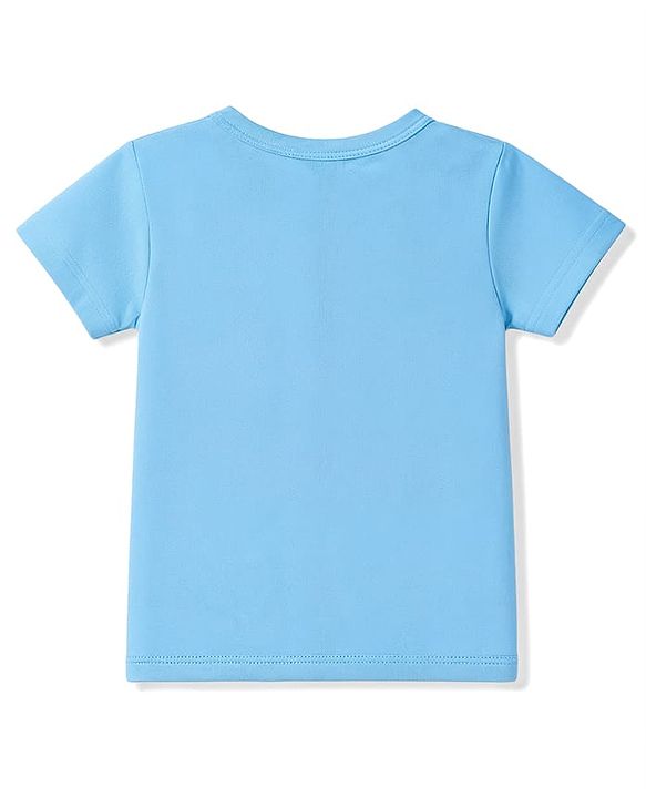 Babyhug 100% Cotton Interlock Knit Half Sleeves Front Open Jhablas with Star & Cub Face Print Pack of 3 - Light Blue