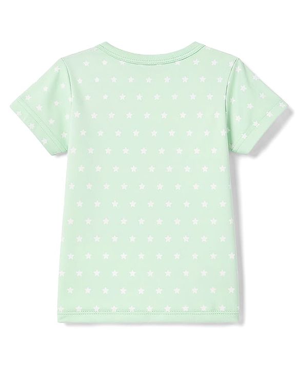Babyhug 100% Cotton Interlock Knit Half Sleeves Front Open Jhablas with Star & Cub Face Print Pack of 3 - Light Blue