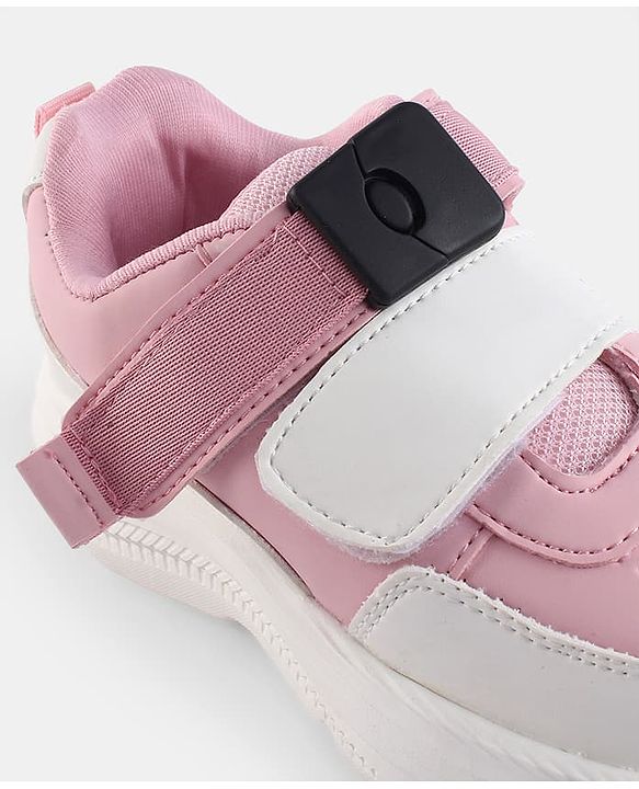 Pine Kids Velcro Closure Sneaker & Sports Shoes with Buckle - Pink