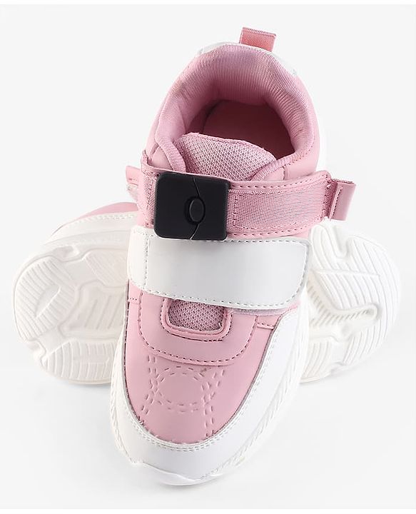 Pine Kids Velcro Closure Sneaker & Sports Shoes with Buckle - Pink