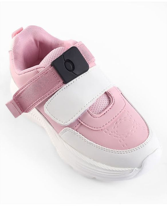 Pine Kids Velcro Closure Sneaker & Sports Shoes with Buckle - Pink