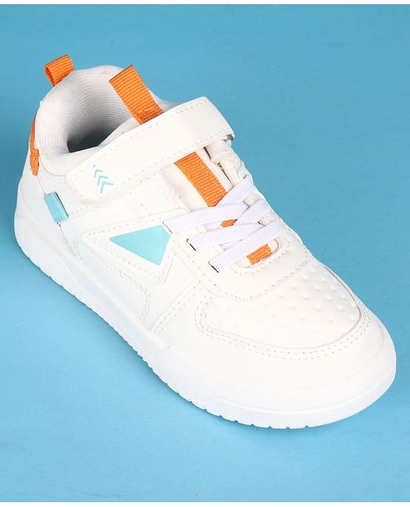 Pine Kids Velcro Closure Solid Casual Shoes - White