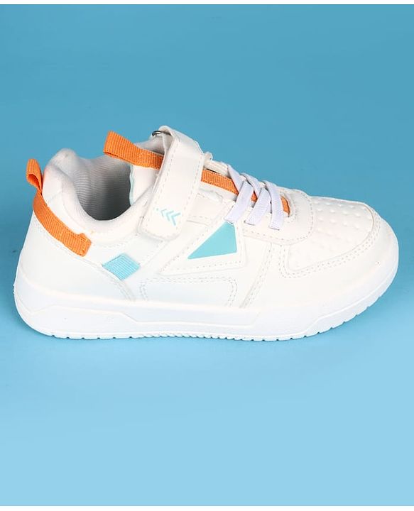 Pine Kids Velcro Closure Solid Casual Shoes - White