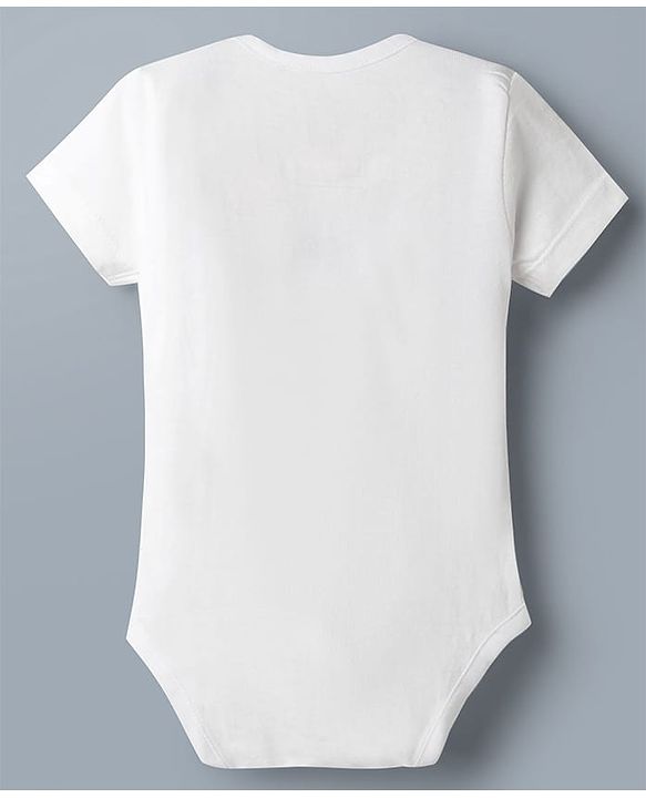Babyhug Disney Interlock Knit Half Sleeves Onesies With Marie Graphic - White