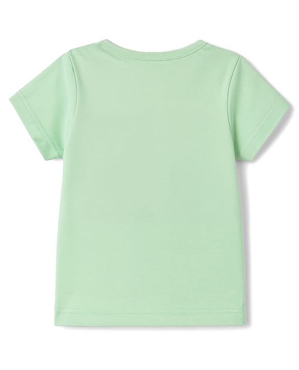 Babyhug 100% Cotton Knit Half Sleeves Striped Vehicles & Bear Printed Jhablas Pack Of 3 - Light Blue Yellow & Light Green