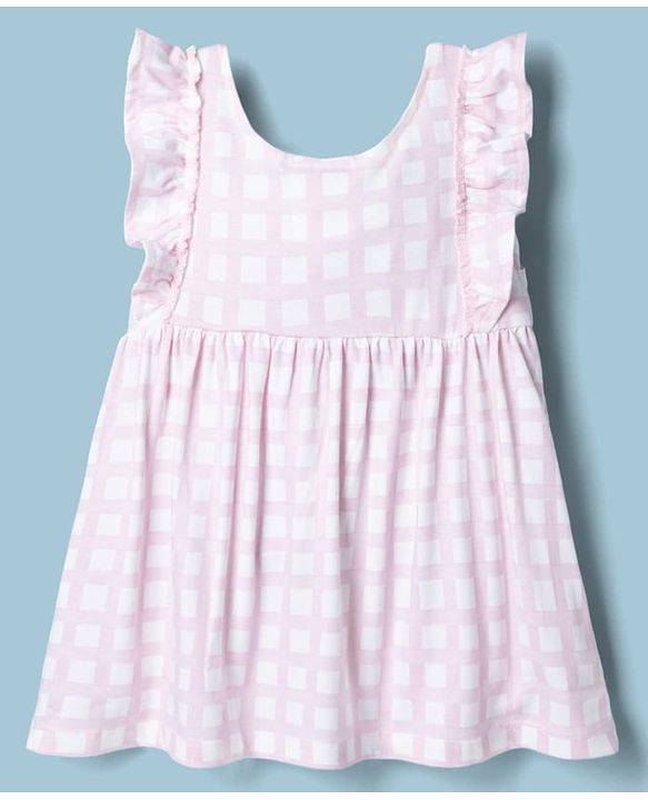 Babyhug Disney Single Jersey Knit Frock with Inner Tee and Headband with Half Sleeves and Marie Graphic - Pink