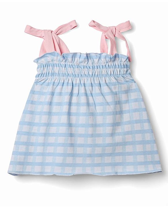 Babyhug Disney 100% Cotton Knit Sleeveless T-Shirt With Tie Up Strap & Shorts Set With Minnie Mouse Family Graphics Pack Of 2 - Light Blue & Pink