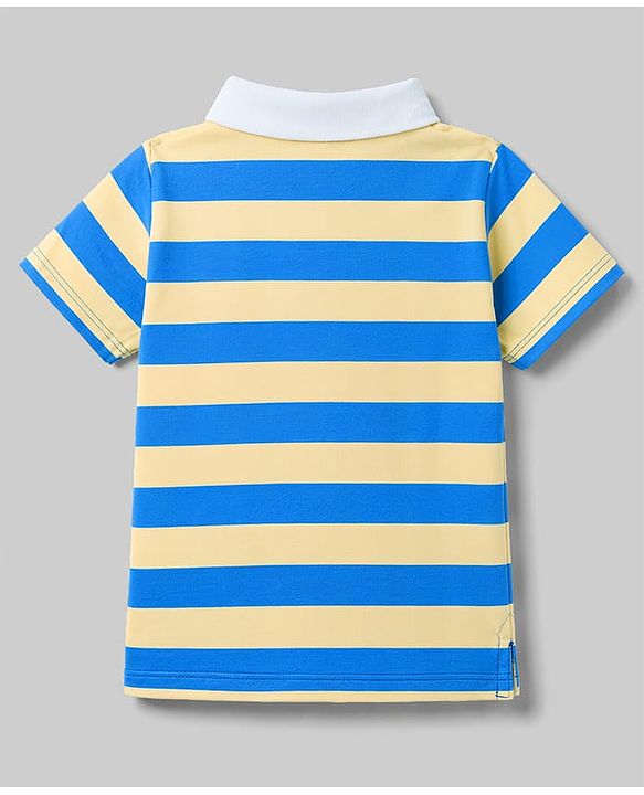 Babyhug Cotton Knit Polo Tee with Graphics Multi Color 12-18 Months