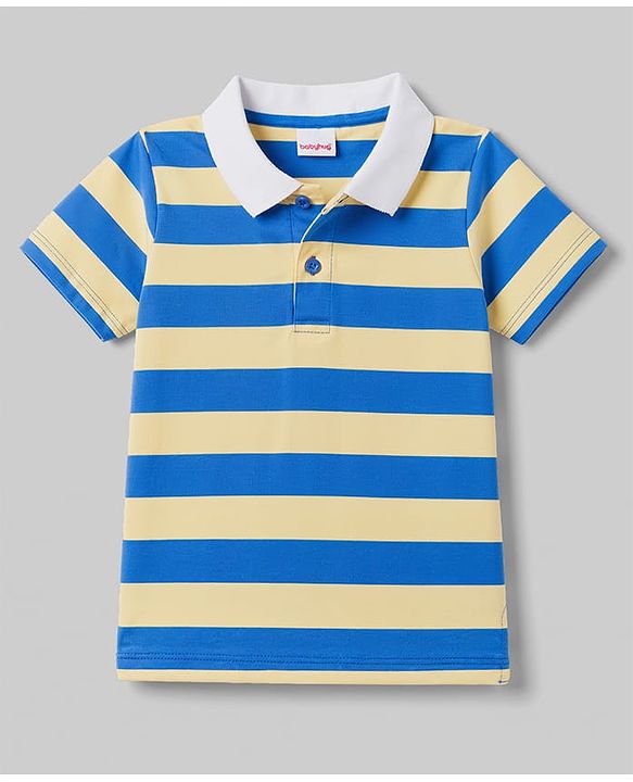 Babyhug Cotton Knit Polo Tee with Graphics Multi Color 12-18 Months