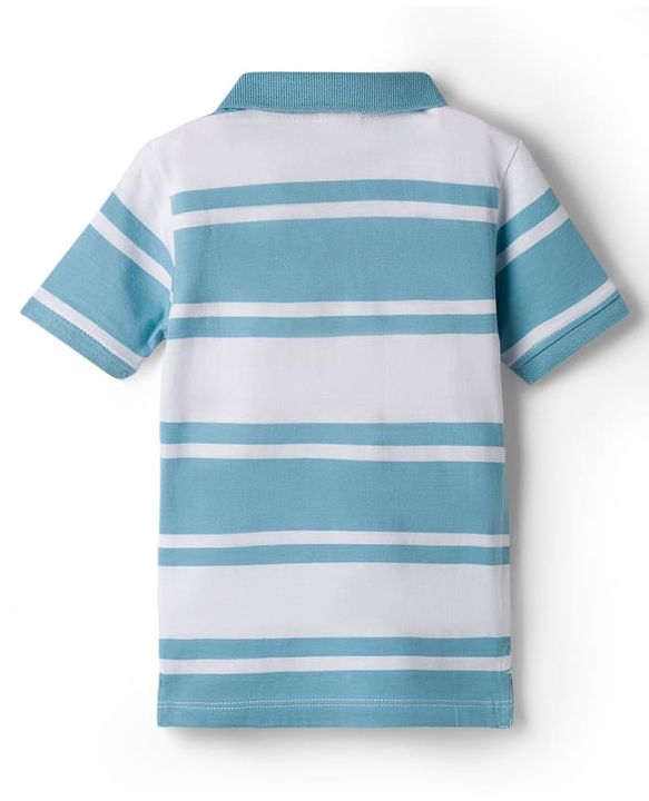 Babyhug Cotton Knit Polo T-Shirt Half Sleeves with Graphics Multi Color 6-9 Months
