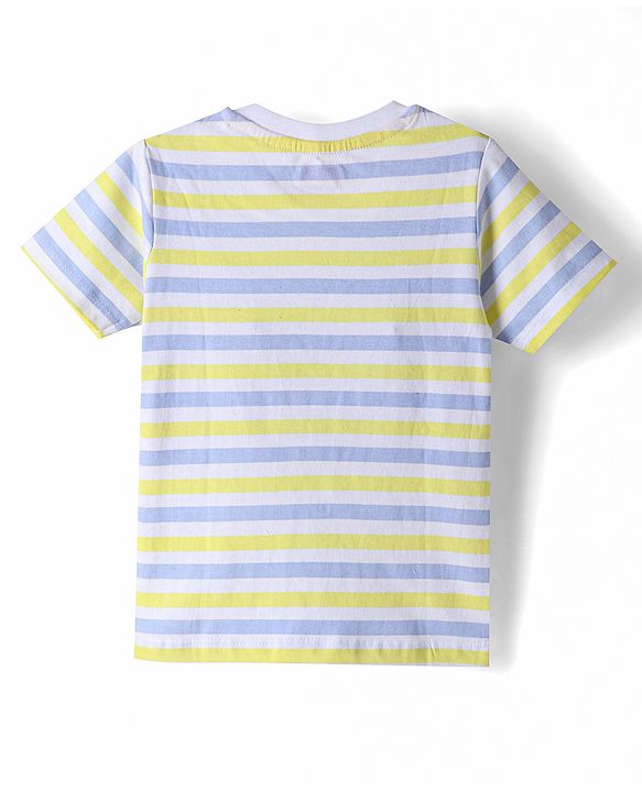 Babyhug Cotton Knit T-Shirts Half Sleeves Graphic Multi Color 6-9 Months Pack of 3
