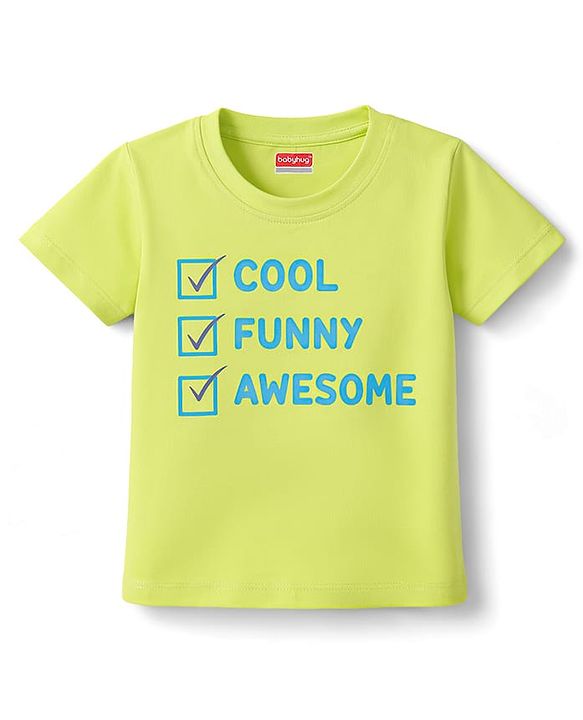 Babyhug 100% Cotton Knit Half Sleeves T-Shirt with Text Print Pack of 3 - Multicolor