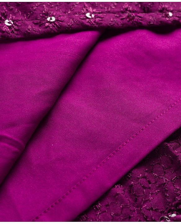 Pine Kids Woven Half Sleeves Lehenga Choli Set with Sequin Detailing & Dupatta - Violet