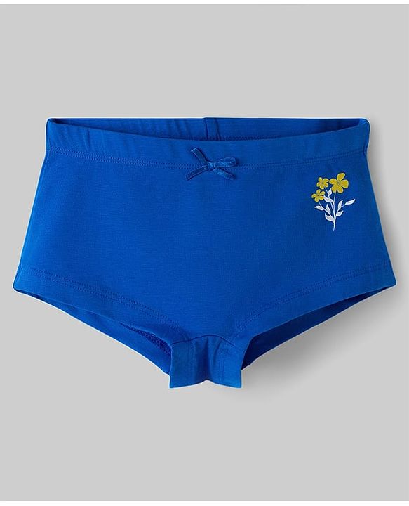 Pine Kids Cotton Elastane Knit Panties with Floral Print Pack of 3 (Color May Vary)