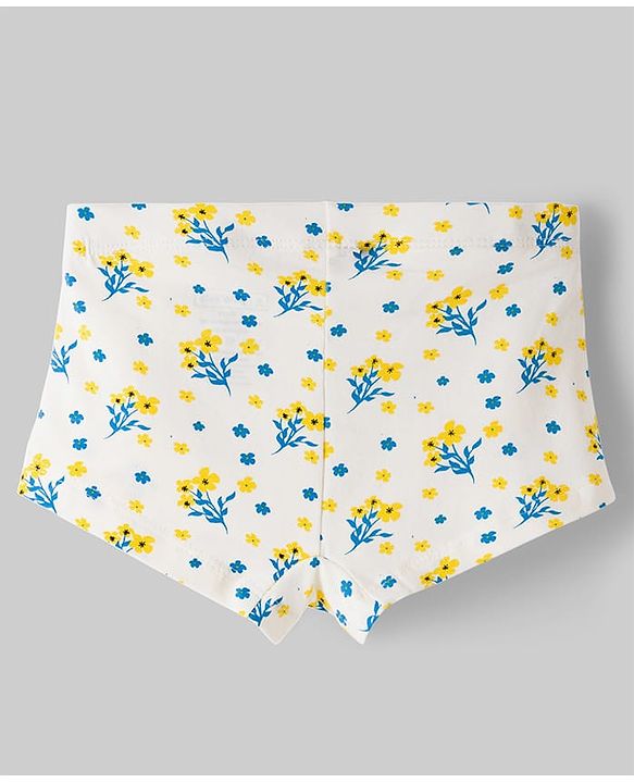Pine Kids Cotton Elastane Knit Panties with Floral Print Pack of 3 (Color May Vary)