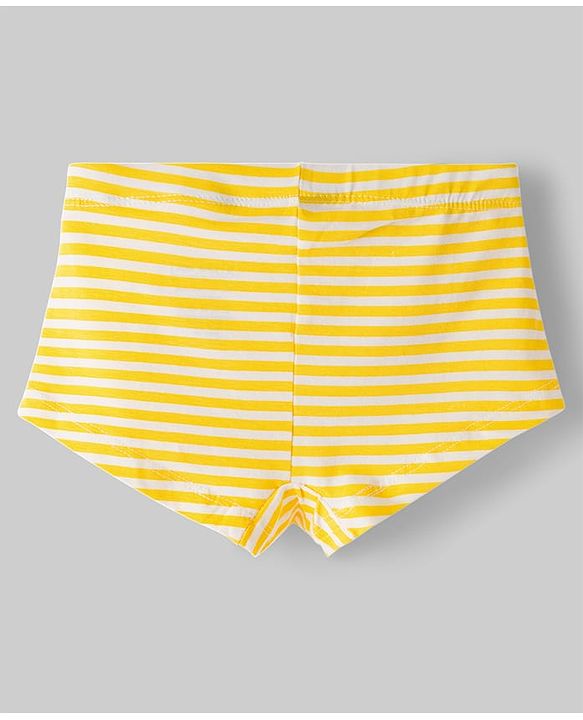 Pine Kids Cotton Elastane Knit Panties with Floral Print Pack of 3 (Color May Vary)