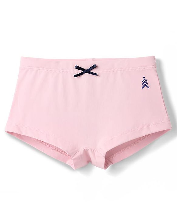 Pine Kids Cotton Elastane Knit Solid Panties With Applique - Multicolor