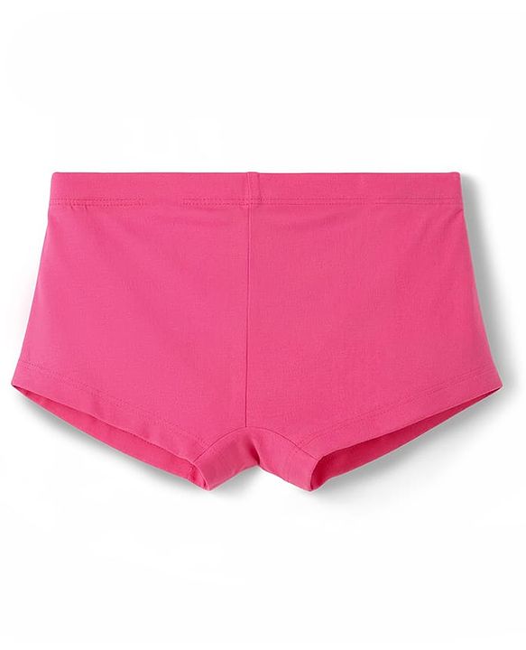 Pine Kids Cotton Elastane Knit Solid Panties With Applique - Multicolor