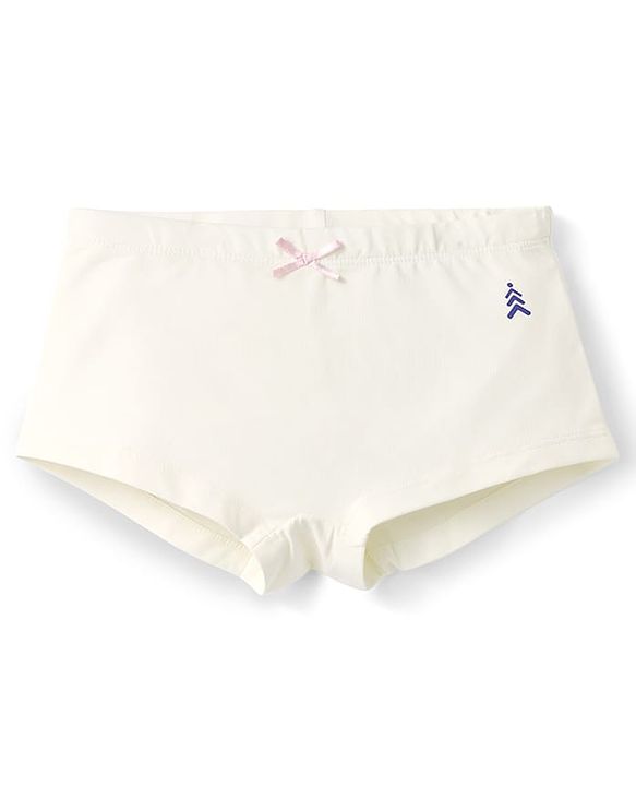 Pine Kids Cotton Elastane Knit Solid Panties With Applique - Multicolor