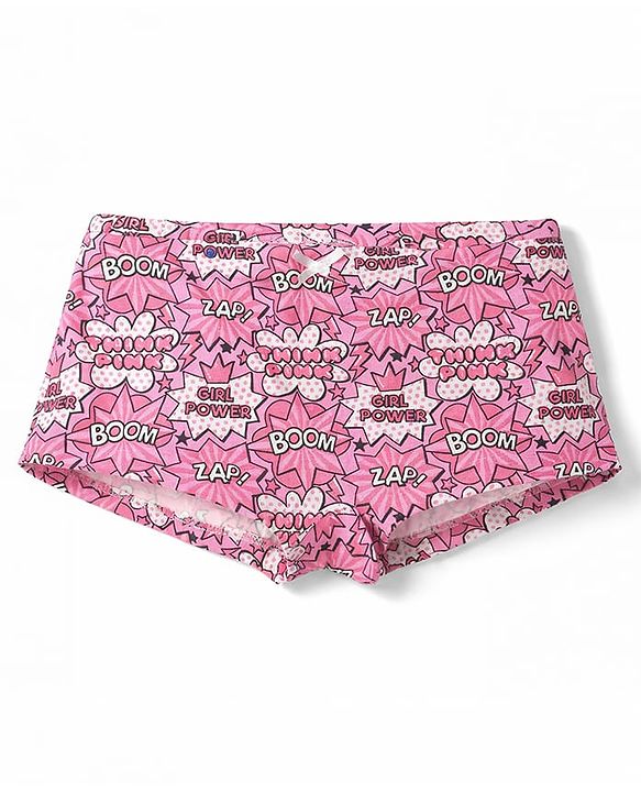 Pine Kids Cotton Lycra Knit Striped & Printed Panties Pack of 3 (Color May Vary)